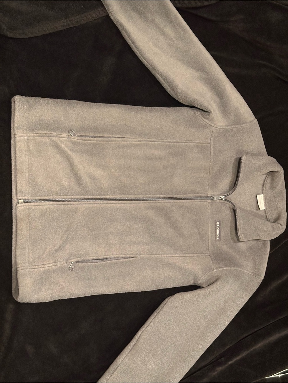 Columbia Light Grey Full-Zip Fleece Jacket